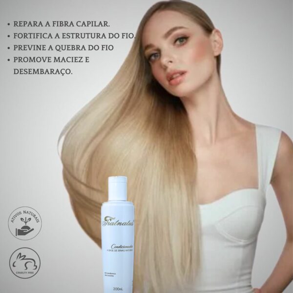 Trio para Crescimento, AntiQueda + Nutrição (1 shampoo + 1 condicionador + 1 mascara) cada um 200ML - Image 3