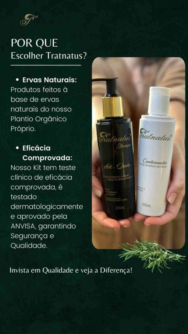 Dupla Crescimento capilar + redução da Queda de Cabelo (1 Shampoo 200ml + 1 condicionador 200ml) - Imagem 4