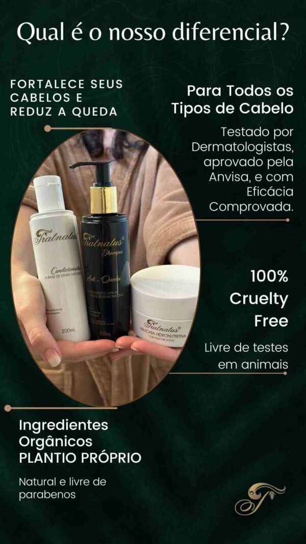 Dupla Crescimento capilar + redução da Queda de Cabelo (1 Shampoo 200ml + 1 condicionador 200ml) - Imagem 3