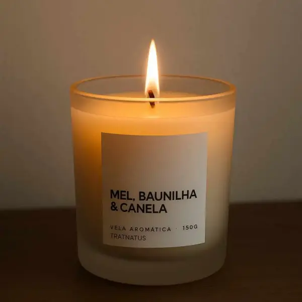 Vela Aromática - 150g - Mel, Baunilha e Canela - Imagem 4