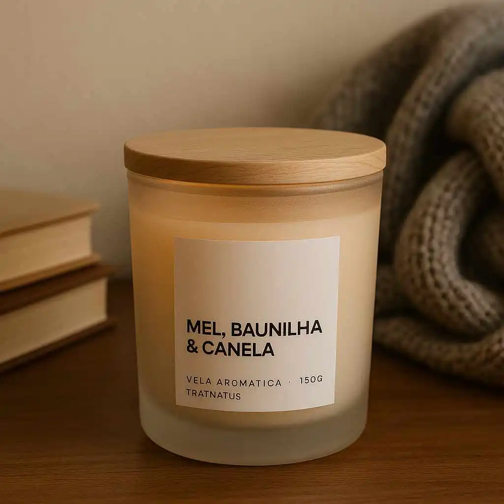 Vela Aromática - 150g - Mel, Baunilha e Canela